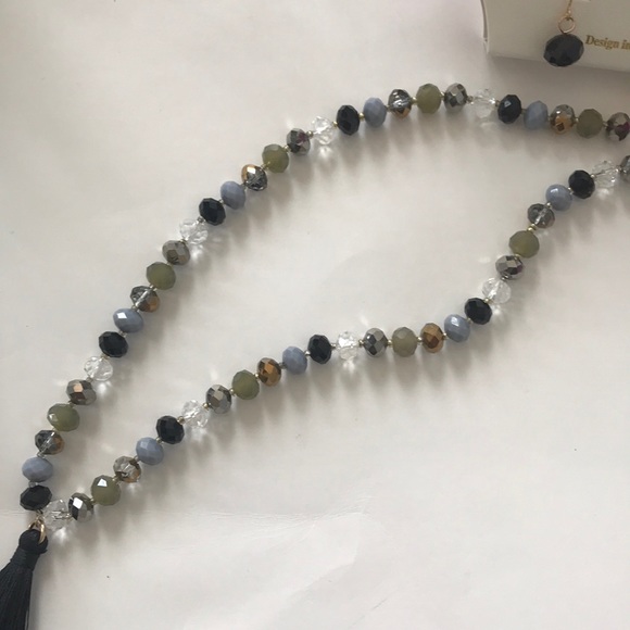 Long Tiered Tassel and Bead Necklace - Picture 3 of 7